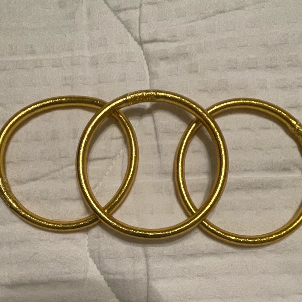 BUDHAGIRL GOLD ALL WEATHER BANGLES® (AWB®) - SERENITY PRAYER